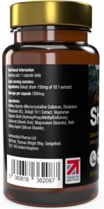 Shilajit Capsules – 1,500mg Purified Extract – Northumbria Health – Natural Energy, Stamina & Vitality Support – 60 Vegan Capsules – Authentic Himalayan Source – Non-GMO, UK Made - Image 3