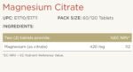 Solgar Magnesium Citrate Tablets, Supports the Nervous System, Energy Release, Reduces Tiredness and Fatigue, Vegan, Brown, 120 Count - Image 3