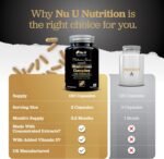 Mushroom Complex 6 Supplement - 150 Vegan Capsules - High Potency Superblend of Lions Mane, Chaga, Cordyceps, Shiitake, Reishi, Maitake Mushrooms with Vitamin D - Made in The UK - Nu U Nutrition - Image 5