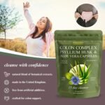 Colon Cleanse | 15 Day Detox with Psyllium Husk, Aloe Vera, Acidophilus Probiotic, Flaxseed Powder, MCT Oil, 30 Capsules | Colon Complex Made in The UK by Roundway Supplements - Image 3