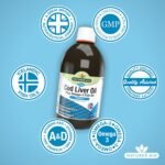 Natures Aid Cod Liver Oil Liquid 500ml - High Strength Omega-3 Fish Oil with Vitamins A & D - Supports Immune System Heart Health Brain Function and Vision - Non-GMO - Purity Guaranteed - Image 4