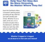 NATPAT Pet Zen Calming Patches for Dogs & Cats – Non-Medicated Effective Stress Relief for Travel, Fireworks & Separation Anxiety - Long Lasting & Non-Toxic (24 patches) - Locket sold separetely - Image 4