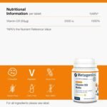 Metagenics Vitamin D3 2000iu Chewable Lemon Melts - Adults & Children Over 6 - Immune Support, Normal Bones, Muscle Function - 120 Tablets - Image 3