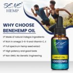 High Strength 100000mg Premium Oil - Supports Joint, Sleep and Stress Relief, Rich in Omega 3-6-9, Vitamin C & E, 100% Vegan (60ml 100000mg) - Image 3