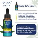 High Strength 100000mg Premium Oil - Supports Joint, Sleep and Stress Relief, Rich in Omega 3-6-9, Vitamin C & E, 100% Vegan (60ml 100000mg) - Image 4