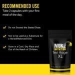 Nuke Nutrition Test Rage XL Testosterone Booster for Men | 120 Capsules | Anabolic Supplement to Enhance Male Testosterone Levels | Boost Lean Physique, Muscle Growth & Strength | Vegan & Easy Swallow - Image 4