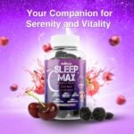 Sleep Max Gummies – 5-HTP, CoQ10, L-Taurine, Magnesium, Chamomile, Montmorency Cherry & Vitamin B6 – Soothing Cherry Flavour – Vegan Sleep Supplement (1 Month Supply) - Image 3