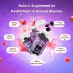 Sleep Max Gummies – 5-HTP, CoQ10, L-Taurine, Magnesium, Chamomile, Montmorency Cherry & Vitamin B6 – Soothing Cherry Flavour – Vegan Sleep Supplement (1 Month Supply) - Image 5