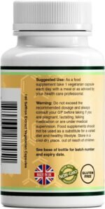 Double Wood Saffron Supplement |180 Servings of High Strength Saffron Capsules - 88.5mg Saffron Extract per Serving | Weight Management, Heart Health, Mental Clarity & Eye Health | UK Manufactured - Image 4