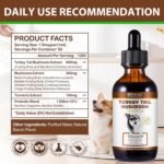 Turkey Tail Mushroom for Dogs, Dogs Turkey Tail Mushroom Liquid Supplement with Probiotics & Turmeric, Support Immune, Digestive & Joint, Faster Absorption - Bacon Flavor (120ML) - Image 4