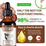 Turkey Tail Mushroom for Dogs, Dogs Turkey Tail Mushroom Liquid Supplement with Probiotics & Turmeric, Support Immune, Digestive & Joint, Faster Absorption - Bacon Flavor (120ML) - Image 5