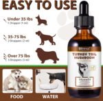 Turkey Tail Mushroom for Dogs, Dogs Turkey Tail Mushroom Liquid Supplement with Probiotics & Turmeric, Support Immune, Digestive & Joint, Faster Absorption - Bacon Flavor (120ML) - Image 6