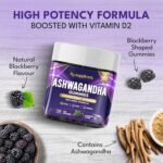 Ashwagandha Gummies High Strength 2000mg with Vitamin D2 – 2 Months Supply Ashwagandha Root Extract Supplement 1000mg per Gummy, Alternative to Capsules, Vegan, 120 ct (BlackBerry) - Image 3