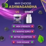 Ashwagandha Gummies High Strength 2000mg with Vitamin D2 – 2 Months Supply Ashwagandha Root Extract Supplement 1000mg per Gummy, Alternative to Capsules, Vegan, 120 ct (BlackBerry) - Image 6