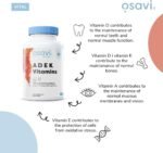 Osavi ADEK Vitamins – 60 Softgels | Supports Immunity, Bones & Skin | Natural Beta–Carotene, D3, E & K2 for Immune Defense, Strong Bones, Healthy Skin, Vision & Muscle Function - Image 4