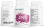 Ambrosial Calcium Magnesium Zinc with Vitamin D3 - High Potency Supplement for Bone Health, Muscles & Teeth - Highly Bioavailable Calcium Citrate Formula (Pack of 1-120 Softgels) - Image 9