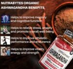 Nutrabytes Organic Ashwagandha 1000mg Premium KSM-66 Supplement, 60 Vegan Capsules | High Strength with 5% Withanolides & Black Pepper | Supports Cognitive Function, Energy & Calm | 1 Month Supply - Image 6