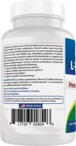 Best Naturals L-Theanine 200mg per Tablet (400mg per 2 Tablets) - Promotes Relaxation Without Drowsiness - 120 Vegetarian Tablets - (120 Count (Pack of 1)) - Image 5