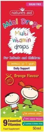 Natures Aid Multi-Vitamin and Mineral Drops, Daily Multivitamin, Infants and Children, Sugar Free, 50 ml (Pack of 6) - Image 3