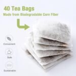 40 Bags Dried Mullein Tea Bags for Lungs - Lung Detox Cleanse Mullein Leaf Tea for Smokers - Herbal Mullen Mullien Tea for Breathe Easy - Caffeine-Free, Immune Support - Image 3