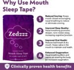 Zedzzz Lavender Scented Mouth Tape for Sleeping (35 Strips) | Anti Snoring Aid for Men & Women | 5+ Weeks of Sleep Tape | Sleep Aid | Anti Snoring Mouth Tape | Lavender Scented Mouth Tape for Sleeping - Image 5