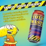 TOXIC WASTE Sour Cherry Energy Drink – 12 x 500ml Cans, Sparkling Fizz with Bold Flavour, Multipack for Gaming, Study, Parties, Road Trips and Fun Sharing - Image 3
