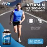 EVO NUTRITION Vitamin K2 MK-7 200mcg | 365 Vegetarian and Vegan Tablets (not Capsules) | 1-A-Day | Supports Maintenance of Normal Bones | One Years Supply of High Strength Vitamin K2 Menaquinone MK7 - Image 4