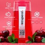 Recuperol Rehydration & Recovery Electrolytes Powder Supplement for Dehydration, 20 Sachets, Replace Mineral Salts & Fluids, Zinc, Vitamin C, B12, D3, Potassium, Natural Cherry Flavour - Image 3