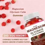 Magnesium Glycinate Gummies 400mg - Sugar Free Magnesium Potassium Supplement for Relaxation, Calm, Stress Relief, and Sleep Support for Adults - 60 Raspberry Gummies - Image 4