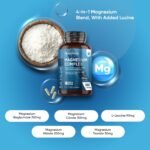 Magnesium Glycinate 4-in-1 Complex | 180 Capsules | 400mg Elemental Magnesium | 3 Months Supply | With Citrate, Bisglycinate, Taurate & Malate | Added L-Leucine 90mg | Vegan & Non-GMO | Made in the UK - Image 3