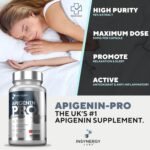 Apigenin 3 Month Supply (98% Purity) Superior Chamomile Apigenin 90 Vegan Caps, Sleep Supplement, Relaxation Support, NAD+ Booster, Sleep Aid Relaxation & Mood - Image 3