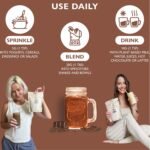 21 Supergreens Powder |Chocolate| Anti-oxidants,Bloating Relief,Immune & Inflammation Support |Organic,Superfoods,Probiotic,Prebiotic,Fibre| Gluten&Dairy&Soy Free| Vegan| 30+ Servings|250g - Image 4