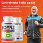 Vitamin B Complex Tablets - 8 Essential B Vitamins & Vitamin C - Folic Acid, B1, B2, B3, B5, B6 and Vitamin B12 Supplement - Vegan & Gluten Free - 120 Tablets for 4 Months Supply - Image 6