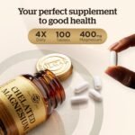 Solgar Chelated Magnesium - Supports Muscle and Nervous System - Mind Balance - Energy Release and Reduces Tiredness - Brown, 100 Tablets - Image 3