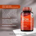 Iron Tablets 28mg – 180 Vegan Tablets (3 Month Supply of Iron Supplements) – Contributes to The Reduction of Tiredness and Fatigue – Suitable for Men and Women – Made in The UK by Nutravita - Image 3