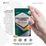 Daily Essentials Complex | 30 Vegan Capsules | One-A-Day Multivitamin with Bioactive B12, Methylfolate, Zinc Monomethionine, D3, Omega-3 & CoQ10 | Immune, Energy, Beauty & Bone Support | by NutriVolv - Image 5