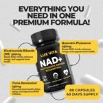 NAD+ Supplement Nicotinamide Riboside Resveratrol Natural Non-GMO for Overall Health, Positive Aging and Heart Wellness NAD Supplements UK - Image 4