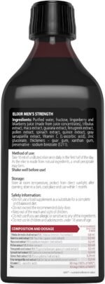 Elixir Men’s Strength, Herbal Supplement with Maca, Tribulus & Zinc to Support Testosterone, Energy & Vitality – 250ml – Vegan & Gluten-Free - Image 3