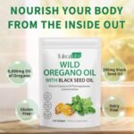 Oil of Oregano Softgels, 2 in 1 6000mg Oil of Oregano with Black Seed Oil 200mg, Oregano Supplement Capsules, Non-GMO, Gluten Free, 120 Softgels - Image 3