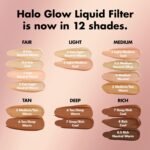 e.l.f. Halo Glow Liquid Filter, Complexion Booster For A Glowing, Soft-Focus Look, Infused With Hyaluronic Acid, Vegan & Cruelty-Free, 0.5 Fair - Image 3