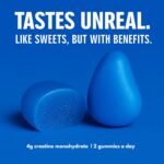 Creatine Gummies, 4000mg (30+ Days), Men & Women - Chewable Creatine Monohydrate Gummies - Natural Blueberry Flavoured Creatine, Pre Workout Gym Supplement, Suitable for Vegans - Image 3