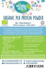 Organic Pea Protein Powder 1kg by The Natural Health Market • 80% Vegan Protein - Image 5