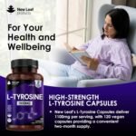 L-Tyrosine Supplement 1100mg - Free Form Amino Acid - 120 Vegan Capsules - Fermented High Strength L Tyrosine Supplement - No Artificial Preservatives - Image 4