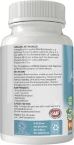 Organic Astragalus | Immunity Boost & Healthy Ageing | 500mg Capsules x 90 |100% Pure Soil Association Certified | Gluten Free | GM Free | Vegan - Image 3