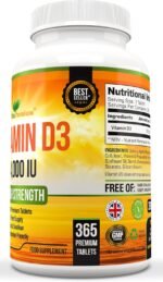 Vitamin D 4,000 IU Tablets, Maximum Strength Vitamin D3 Supplement, 365 Easy to Swallow Tablets - Full Year Supply - Image 3