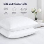 Premium Duck Down & Feather Pillows - Super Comfort for Restful Sleep, Hypoallergenic, Breathable & Anti Dust Mite - UK Standard Size (48x74cm) - Image 5