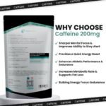 Caffeine 200mg Tablets for Energy Boost, Mental Focus, Alertness, Weight Loss & Increase Workout Performance | Vegan - Image 4