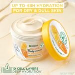 Garnier Body Superfood, Nutri Glow Body Cream, Vitamin C & Mango, for Dry & Dull Skin, Brightening & Glowing, Nourishing & Fast Absorbing, Vegan Formula, Approved by Cruelty Free International, 300ml - Image 3