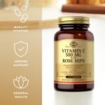 Solgar Vitamin C 500 mg with Rose Hips Tablets - Pack of 100 - Healthy Immune System and Energy Levels - Antioxidant - Supports Collagen Formation - Vegan, Gluten Free and Kosher - Image 5