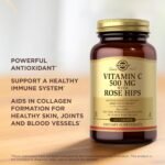 Solgar Vitamin C 500 mg with Rose Hips Tablets - Pack of 100 - Healthy Immune System and Energy Levels - Antioxidant - Supports Collagen Formation - Vegan, Gluten Free and Kosher - Image 6